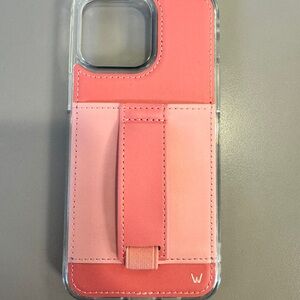 Pink and Clear Phone Case with Stand